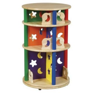 Kids Bookcase Guidecraft Moon & Stars Media Storage Carousel