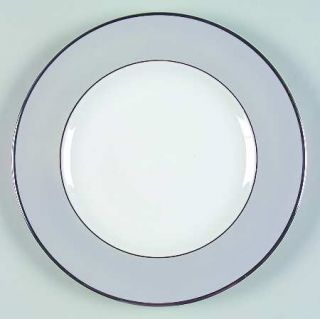Syracuse Debutante Gray Salad Plate, Fine China Dinnerware   Gray Rim,Platinum T