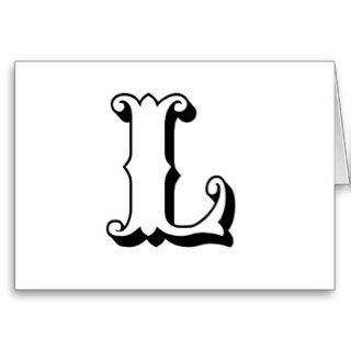 Letter L Greeting Card