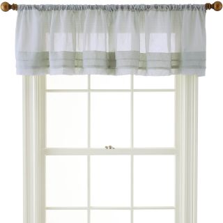 ROYAL VELVET Crushed Voile Tailored Pleated Valance, Mineral Sage