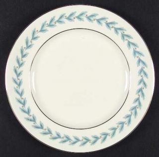 Johnson Brothers Bermuda Dinner Plate, Fine China Dinnerware   Blue Leaf, Yellow