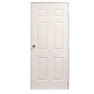 Air Master Windows and Doors Excel White Painted Prehung 6 Panel Entry Door 77862