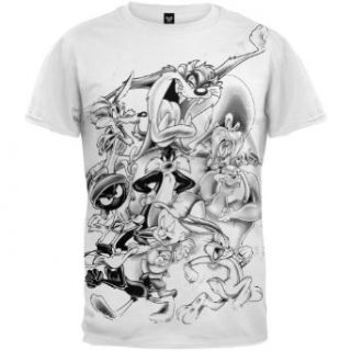 Looney Tunes   Mens Looney Jumble T shirt Small White Clothing