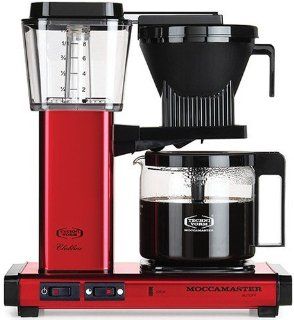 Technivorm KBG741 AO Red Metallic Moccamaster Glass Carafe Coffee Maker Drip Coffeemakers Kitchen & Dining