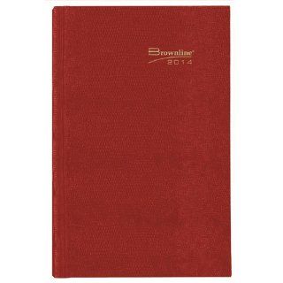 Brownline 2014 Daily Journal, Untimed, Hard Cover, Bright Red, 7.5 x 5 Inches (CB387.RED 14)  Appointment Books And Planners 