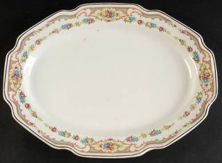 Mount Clemens Mildred (No Center Floral) 13 Oval Serving Platter, Fine China Di