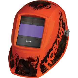 Hobart Impact Variable Shade Welding Helmet   Agent Orange Color, Model 770754