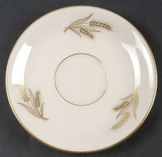 Lenox China Harvest Saucer for Footed Cup, Fine China Dinnerware   Gold Wheat Ce
