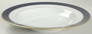 Haviland Turenne Cobalt Blue Large Rim Soup Bowl, Fine China Dinnerware   France