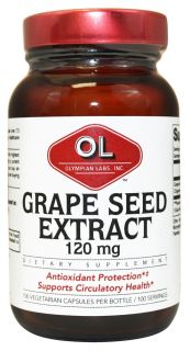 Olympian Labs   Grape Seed Extract 120 mg.   100 Vegetarian Capsules