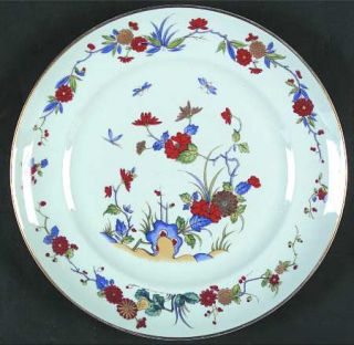 Mottahedeh Rock Garden (Celadon) Dinner Plate, Fine China Dinnerware   Orange&Go