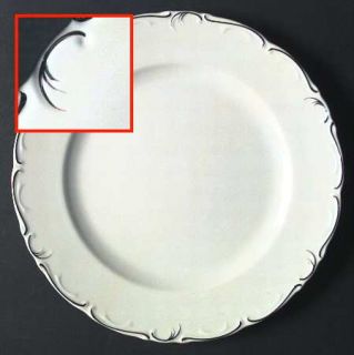 Royal Sovereign Simplicity Dinner Plate, Fine China Dinnerware   Platinum Scroll