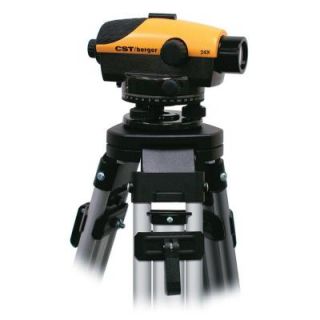 CST/Berger 24X PAL Series Magnetically Dampened Automatic Level Kit with Tripod and Rod in Degree 55 PLVP24D