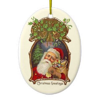Vintage Christmas Santa Claus Christmas Tree Ornament