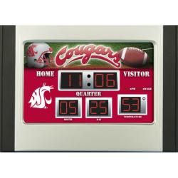 Washington State Cougars Scoreboard Desk Clock College Themed