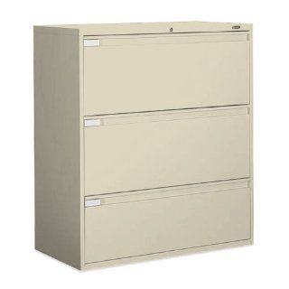 Global Office 9300P 3 Drawer Lateral Metal File Storage Cabinet   Desert Putty