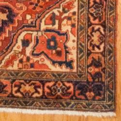 Hand Knotted Persian Hamadan Red/ Blue Wool Rug (4' x 10') Herat Oriental Runner Rugs