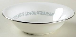 Minton Silver Scroll Coupe Cereal Bowl, Fine China Dinnerware   Gray Scroll Verg