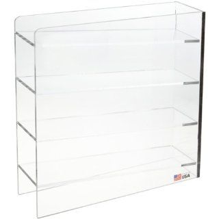 Dynalon 186665 Acrylic Pipette/Pippettor Rack, 12.437" Length x 3.437" Width x 13" Height, 4 Place Pipette Science Lab Pipette Racks