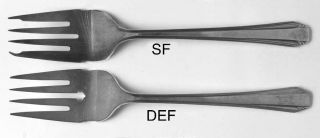 Reed & Barton Stylist (Silverplate,1931,No Monograms) Dessert Fork   Silverplate