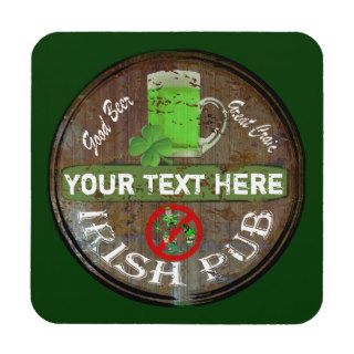 Personalized Irish Pub sign Coaster