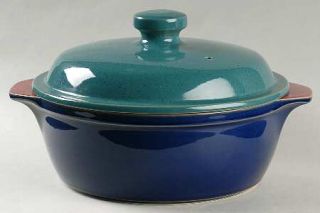 Denby Langley Harlequin 2.25 Qt Round Covered Casserole, Fine China Dinnerware  