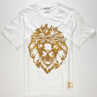 Gold Lion Mens T Shirt White In Sizes X Large, Xx Large, Small, Large