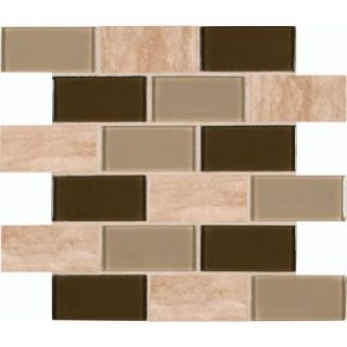 MS International Pine Valley 12 in. x 12 in. x 8 mm Glass Stone Mesh Mounted Mosaic Tile SGLST PV8MM