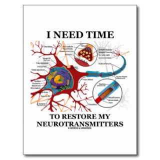 I Need Time To Restore My Neurotransmitters Postcard