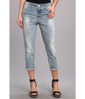 DKNY Jeans Soho Skinny Rolled Crop in Icy Brook Wash Womens Jeans (Blue)