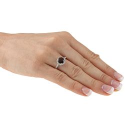 Viducci 10k Gold Smokey Quartz and 1/8ct TDW Diamond Accent Ring (G H, I1 I2) Viducci Gemstone Rings