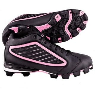 ACACIA Adult Pink Diamond Mid Softball Cleats BLACK/PINK 6.5A SEE SIZING NOTES Sports & Outdoors