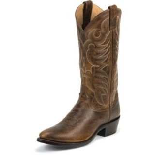 Justin Men's Traditional Western Boot Round Toe Justin Tan Damiana Shoes
