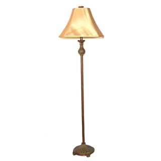 Aged Walnut Traditional Floor Lamp Crown Lighting Floor Lamps