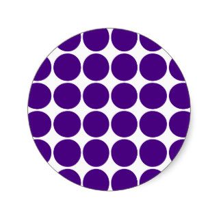 Polka Dot Circles & Spots  Purple Polka Dots Stickers