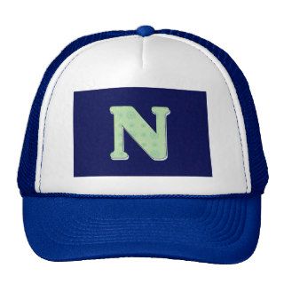 Monogram Letter N Hats