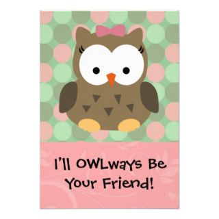 I'll OWLways be Your Friend Personalized Invites