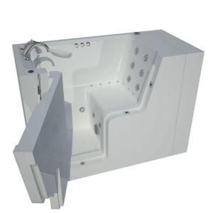 Universal Tubs 4.42 ft. x 29 in. Dual Wheelchair Accessible Left Drain Walk In Whirlpool and Air Bath Tub in White HD2953WCALWD