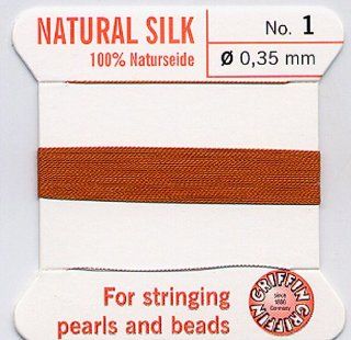 Bulk Package Savings   Griffin Silk Beading Thread with Needle   Size 1 Cornelian  Ten Piece Pkt