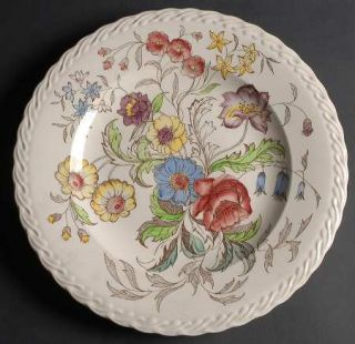 Metlox   Poppytrail   Vernon May Flower 13 Chop Plate (Round Platter), Fine Chi