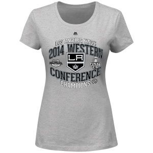 Los Angeles Kings Majestic NHL Womens 5 Hole Conference Champ T Shirt