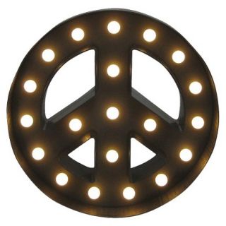 Room Essentials Marquee Peace Sign Large   Black