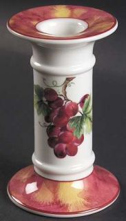 Royal Doulton Vintage Grape (Rust Sponge Border,Bakew) Small Candlestick, Fine C