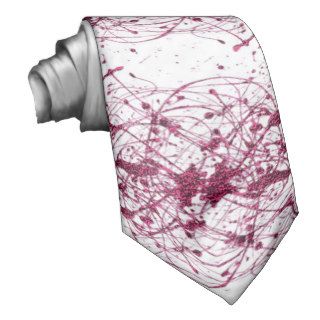 Red paint splatter tie