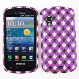 For Samsung Stratosphere i405 Case Cover   Black Saints Logo Purple Rubberized White Rubberized TE440 S Cell Phones & Accessories