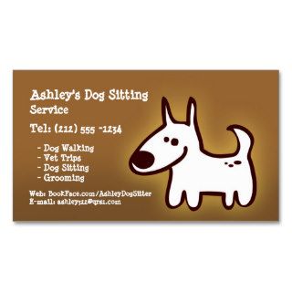 CUSTOMIZABLE dog sitting, grooming, walking Business Card Templates