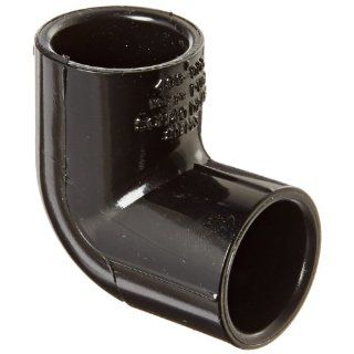 Spears 406 B Series PVC Pipe Fitting, 90 Degree Elbow, Schedule 40, Black, 1/2" Socket Industrial Pipe Fittings