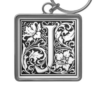 Decorative Letter Initial “J” Key Chains