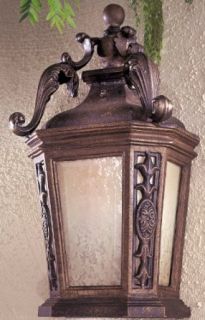 The Great Outdoors 9080 407 PL 1 Light 19" Height Outdoor Wall Sconce from the Buckingham Collection, Prussian Gold   Wall Porch Lights  