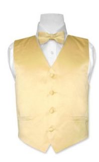 Covona BOY'S Solid GOLD Color Dress Vest BOW TIE Set sz 16 Apparel Accessories Clothing
